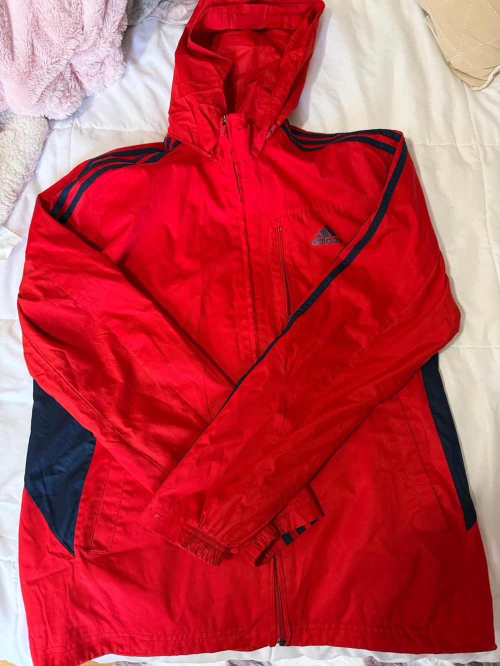 Adidas Red and Navy Blue Jacket